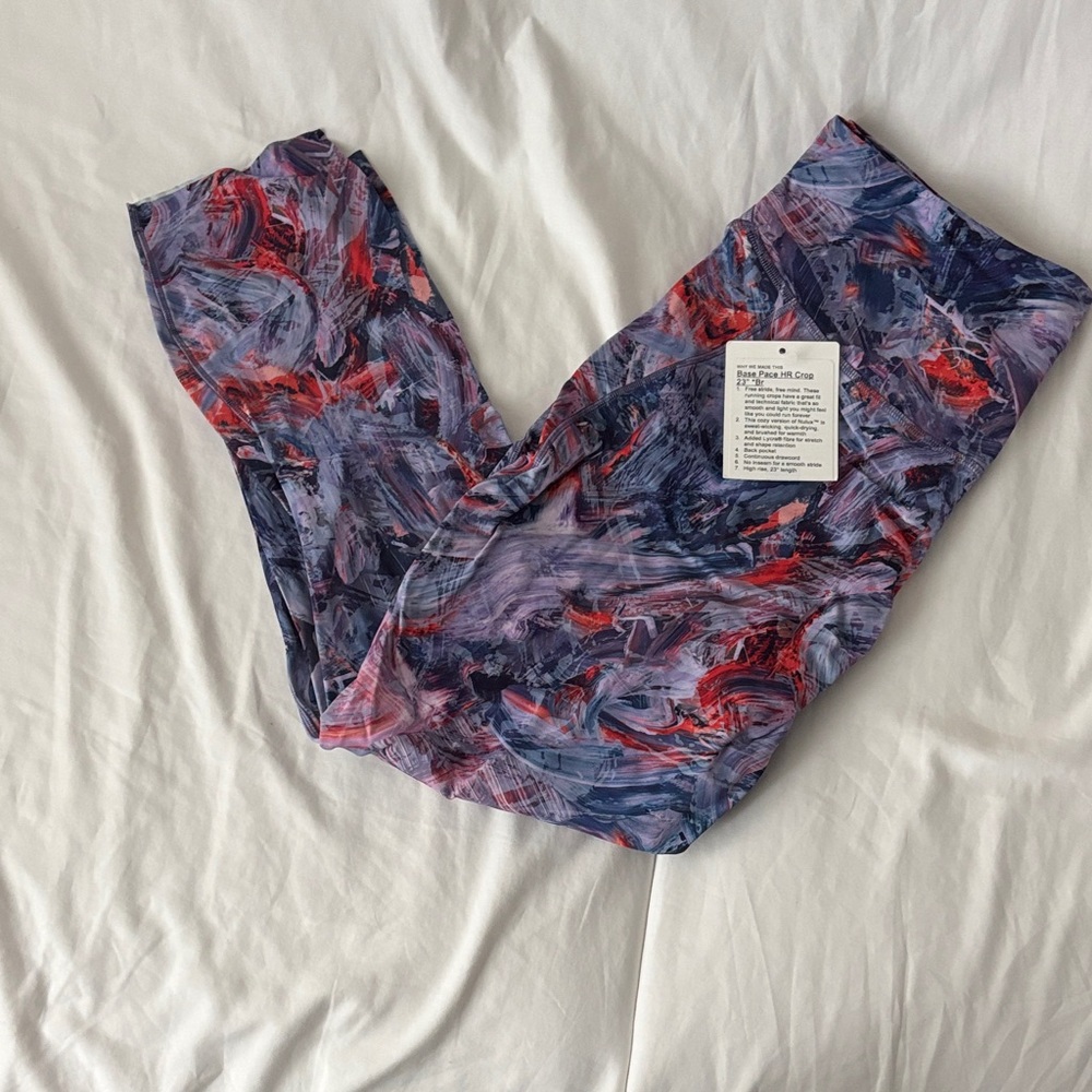 lululemon athletica Abstract Red and Purple Leggings